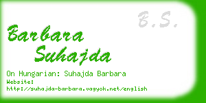 barbara suhajda business card